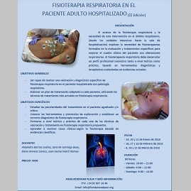 Curso Fisioterapia Respiratoria en el Paciente Adulto Hospitalizado